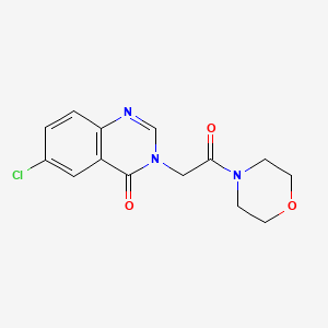 molecular formula C14H14ClN3O3 B12495370 6-chloro-3-[2-(morpholin-4-yl)-2-oxoethyl]quinazolin-4(3H)-one 