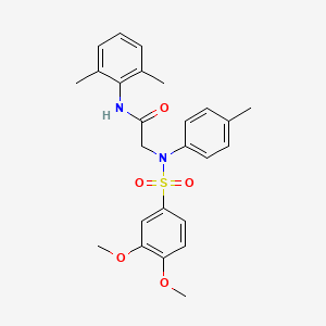 N~2~-[(3,4-dimethoxyphenyl)sulfonyl]-N-(2,6-dimethylphenyl)-N~2~-(4-methylphenyl)glycinamide