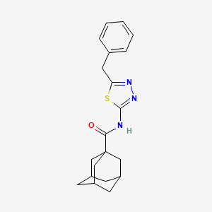 molecular formula C20H23N3OS B12495391 (3s,5s,7s)-N-(5-benzyl-1,3,4-thiadiazol-2-yl)tricyclo[3.3.1.1~3,7~]decane-1-carboxamide 