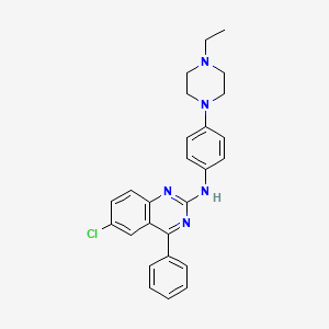 6-chloro-N-[4-(4-ethylpiperazin-1-yl)phenyl]-4-phenylquinazolin-2-amine