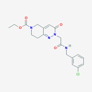 ethyl 2-{2-[(3-chlorobenzyl)amino]-2-oxoethyl}-3-oxo-3,5,7,8-tetrahydropyrido[4,3-c]pyridazine-6(2H)-carboxylate