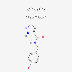 N-(4-fluorobenzyl)-5-(naphthalen-1-yl)-1H-pyrazole-3-carboxamide