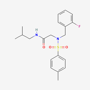 molecular formula C20H25FN2O3S B12495501 N~2~-(2-fluorobenzyl)-N~2~-[(4-methylphenyl)sulfonyl]-N-(2-methylpropyl)glycinamide 