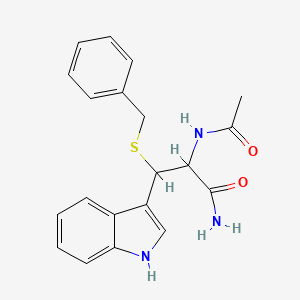 molecular formula C20H21N3O2S B12495514 Nalpha-acetyl-beta-(benzylsulfanyl)tryptophanamide 