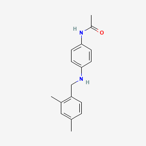 molecular formula C17H20N2O B12495525 N-{4-[(2,4-dimethylbenzyl)amino]phenyl}acetamide 