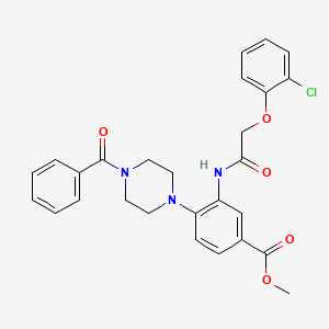 Methyl 3-{[(2-chlorophenoxy)acetyl]amino}-4-[4-(phenylcarbonyl)piperazin-1-yl]benzoate