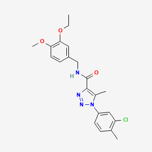 1-(3-chloro-4-methylphenyl)-N-(3-ethoxy-4-methoxybenzyl)-5-methyl-1H-1,2,3-triazole-4-carboxamide