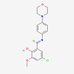 4-chloro-2-methoxy-6-[(E)-{[4-(morpholin-4-yl)phenyl]imino}methyl]phenol