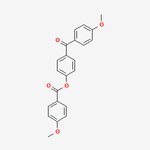 molecular formula C22H18O5 B12495565 4-[(4-Methoxyphenyl)carbonyl]phenyl 4-methoxybenzoate 