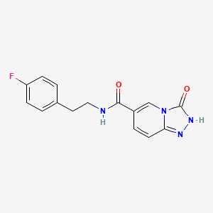 molecular formula C15H13FN4O2 B12495574 N-[2-(4-fluorophenyl)ethyl]-3-oxo-2,3-dihydro[1,2,4]triazolo[4,3-a]pyridine-6-carboxamide 