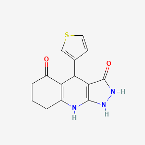 3-hydroxy-4-(thiophen-3-yl)-1,4,6,7,8,9-hexahydro-5H-pyrazolo[3,4-b]quinolin-5-one