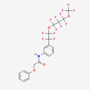 molecular formula C20H12F13NO4 B12495595 2-phenoxy-N-(3-{1,1,2,2-tetrafluoro-2-[1,1,2,2,3,3-hexafluoro-3-(trifluoromethoxy)propoxy]ethyl}phenyl)acetamide 