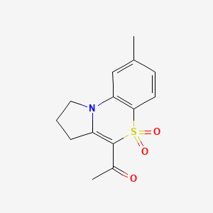 1-(8-methyl-5,5-dioxido-2,3-dihydro-1H-pyrrolo[2,1-c][1,4]benzothiazin-4-yl)ethanone