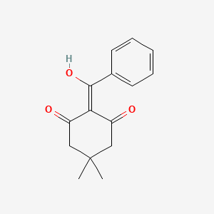 molecular formula C15H16O3 B12495603 2-Cyclohexen-1-one, 2-benzoyl-3-hydroxy-5,5-dimethyl- CAS No. 55847-93-3