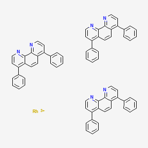 molecular formula C72H48N6Rh+3 B1249564 三(4,7-二苯基-1,10-邻菲啰啉)铑(III) CAS No. 94552-81-5