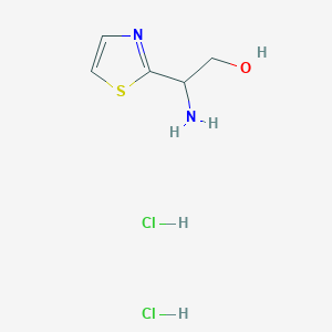 molecular formula C5H10Cl2N2OS B12495651 2-Amino-2-(thiazol-2-YL)ethan-1-OL dihydrochloride 