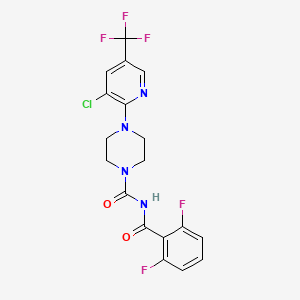 4-[3-chloro-5-(trifluoromethyl)pyridin-2-yl]-N-[(2,6-difluorophenyl)carbonyl]piperazine-1-carboxamide