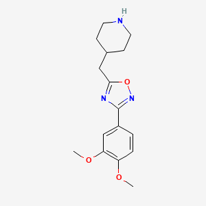 molecular formula C16H21N3O3 B12495701 4-{[3-(3,4-Dimethoxyphenyl)-1,2,4-oxadiazol-5-yl]methyl}piperidine 