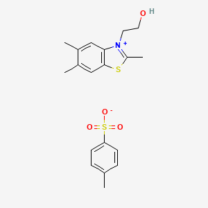 3-(2-Hydroxyethyl)-2,5,6-trimethyl-1,3-benzothiazol-3-ium 4-methylbenzenesulfonate