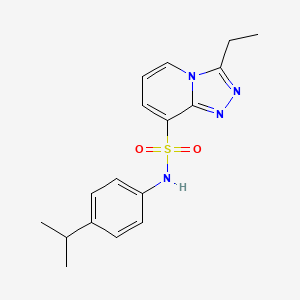 molecular formula C17H20N4O2S B12495737 3-ethyl-N-[4-(propan-2-yl)phenyl][1,2,4]triazolo[4,3-a]pyridine-8-sulfonamide 