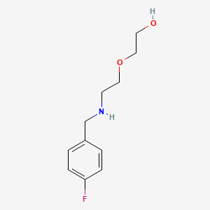 molecular formula C11H16FNO2 B12495772 2-{2-[(4-Fluorobenzyl)amino]ethoxy}ethanol 