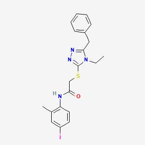 2-[(5-benzyl-4-ethyl-1,2,4-triazol-3-yl)sulfanyl]-N-(4-iodo-2-methylphenyl)acetamide