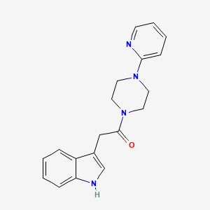 molecular formula C19H20N4O B12495781 2-(1H-indol-3-yl)-1-[4-(pyridin-2-yl)piperazin-1-yl]ethanone 