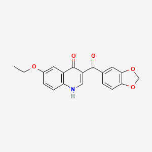 molecular formula C19H15NO5 B12495789 3-(1,3-benzodioxol-5-ylcarbonyl)-6-ethoxyquinolin-4(1H)-one 