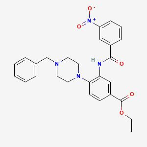 Ethyl 4-(4-benzylpiperazin-1-yl)-3-{[(3-nitrophenyl)carbonyl]amino}benzoate