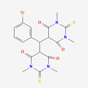 5,5'-[(3-bromophenyl)methanediyl]bis(1,3-dimethyl-2-thioxodihydropyrimidine-4,6(1H,5H)-dione)