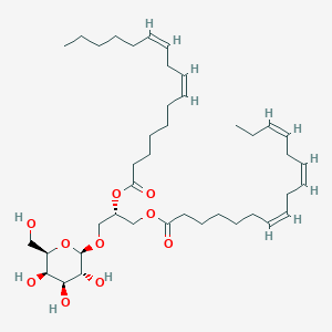 molecular formula C41H68O10 B1249581 (2S)-1-O-(7Z,10Z,13Z)-十六碳三烯酰基-2-O-(7Z,10Z)-十六碳二烯酰基-3-O-β-D-半乳吡喃糖基-sn-甘油 