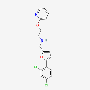 N-{[5-(2,4-dichlorophenyl)furan-2-yl]methyl}-2-(pyridin-2-yloxy)ethanamine