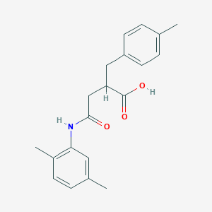 molecular formula C20H23NO3 B12495871 4-[(2,5-Dimethylphenyl)amino]-2-(4-methylbenzyl)-4-oxobutanoic acid 