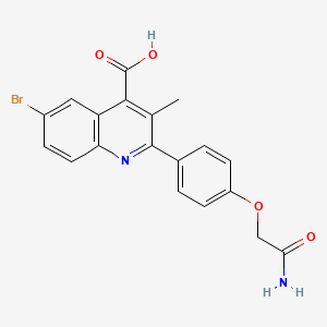 6-Bromo-2-[4-(carbamoylmethoxy)phenyl]-3-methylquinoline-4-carboxylic acid