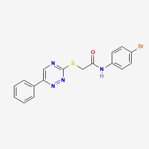 molecular formula C17H13BrN4OS B12495902 N-(4-bromophenyl)-2-[(6-phenyl-1,2,4-triazin-3-yl)sulfanyl]acetamide 