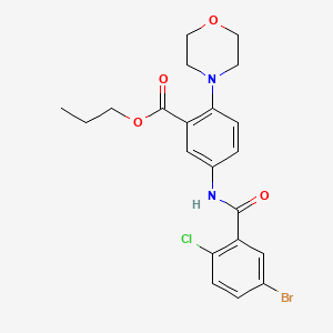 Propyl 5-{[(5-bromo-2-chlorophenyl)carbonyl]amino}-2-(morpholin-4-yl)benzoate