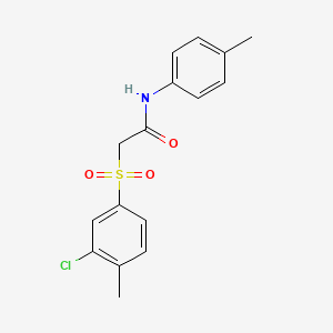 2-[(3-chloro-4-methylphenyl)sulfonyl]-N-(4-methylphenyl)acetamide