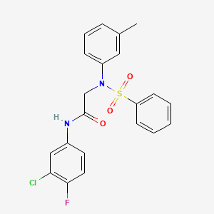 N-(3-chloro-4-fluorophenyl)-N~2~-(3-methylphenyl)-N~2~-(phenylsulfonyl)glycinamide