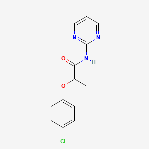 2-(4-chlorophenoxy)-N-(pyrimidin-2-yl)propanamide