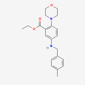 molecular formula C21H26N2O3 B12495969 Ethyl 5-[(4-methylbenzyl)amino]-2-(morpholin-4-yl)benzoate 