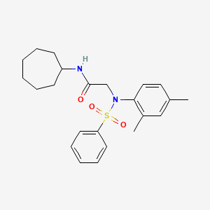 N-cycloheptyl-N~2~-(2,4-dimethylphenyl)-N~2~-(phenylsulfonyl)glycinamide