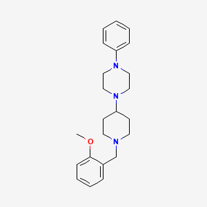 molecular formula C23H31N3O B12495997 1-[1-(2-Methoxybenzyl)piperidin-4-yl]-4-phenylpiperazine 