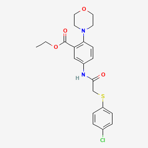 Ethyl 5-({[(4-chlorophenyl)sulfanyl]acetyl}amino)-2-(morpholin-4-yl)benzoate