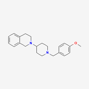 molecular formula C22H28N2O B12496034 2-[1-(4-Methoxybenzyl)piperidin-4-yl]-1,2,3,4-tetrahydroisoquinoline 