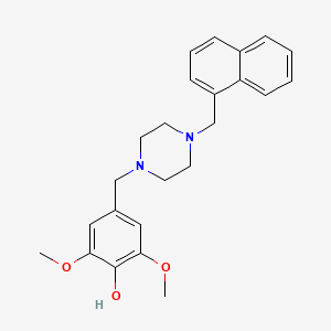 molecular formula C24H28N2O3 B12496051 2,6-Dimethoxy-4-{[4-(naphthalen-1-ylmethyl)piperazin-1-yl]methyl}phenol 