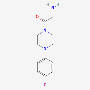 molecular formula C12H16FN3O B12496060 2-Amino-1-[4-(4-fluorophenyl)piperazin-1-yl]ethanone 