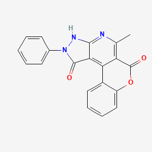 5-Methyl-2-phenyl-2,3-dihydrochromeno[4,3-d]pyrazolo[3,4-b]pyridine-1,6-dione