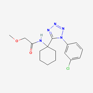 molecular formula C16H20ClN5O2 B12496094 N-{1-[1-(3-chlorophenyl)-1H-tetrazol-5-yl]cyclohexyl}-2-methoxyacetamide 