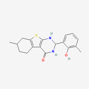 molecular formula C18H20N2O2S B12496118 2-(2-Hydroxy-3-methylphenyl)-7-methyl-1,2,5,6,7,8-hexahydro[1]benzothieno[2,3-d]pyrimidin-4-ol 