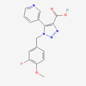 1-(3-fluoro-4-methoxybenzyl)-5-(pyridin-3-yl)-1H-1,2,3-triazole-4-carboxylic acid